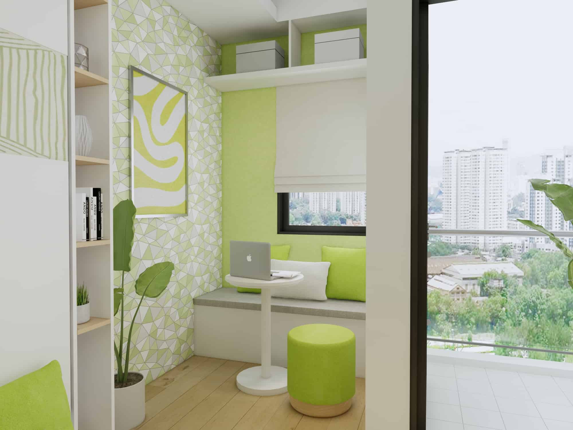 Vittorio Green Window Seat