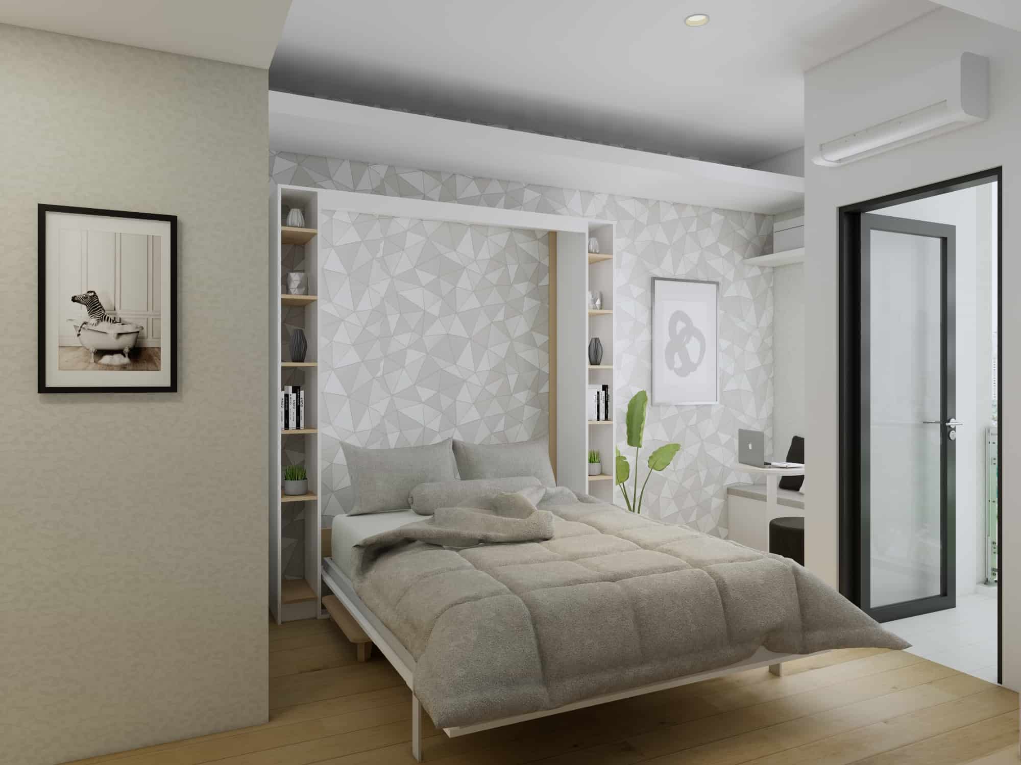 Vittorio Grey Bed Open