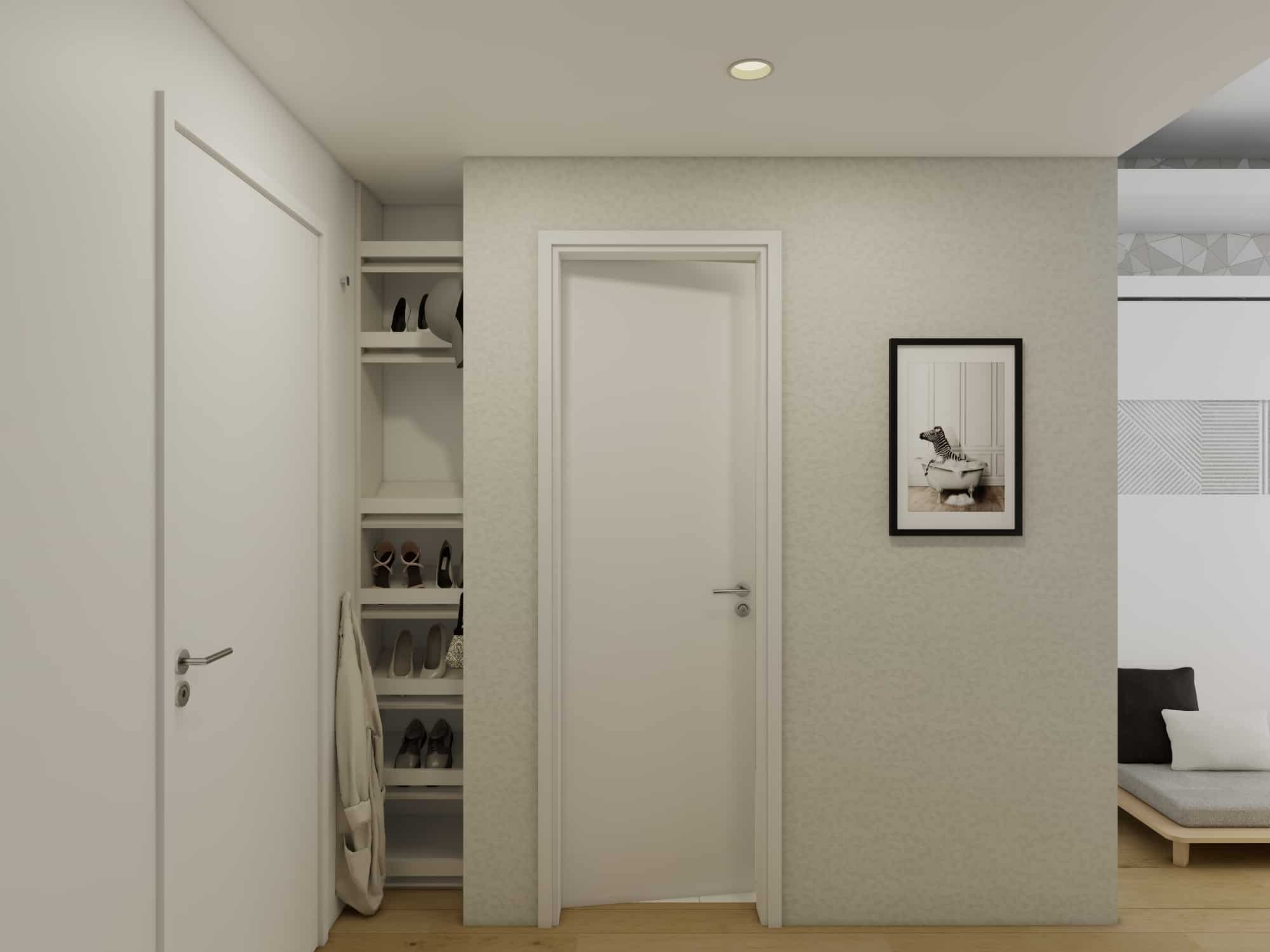 Vittorio Grey Shoe Rack