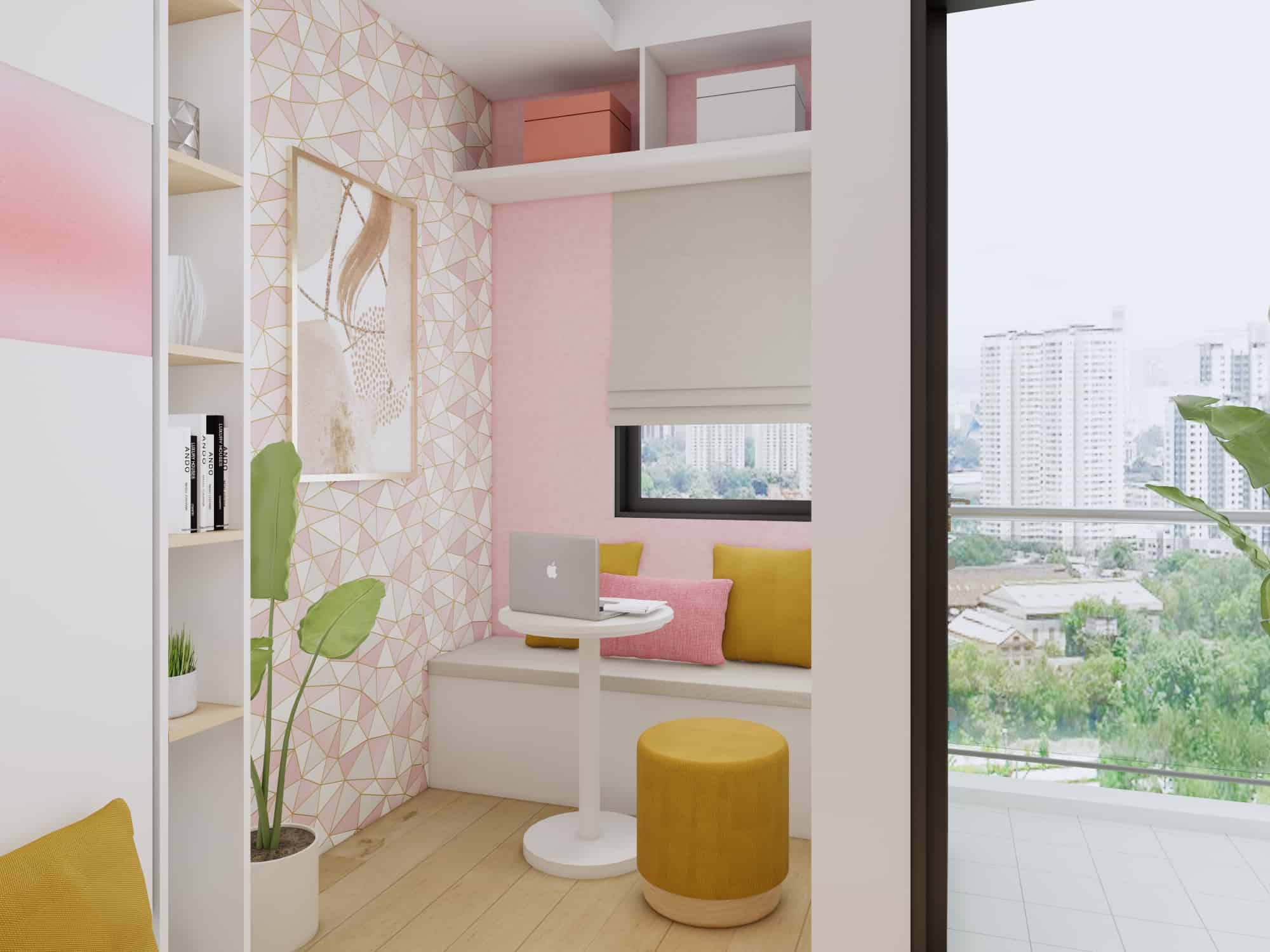 Vittorio Pink Window Seating