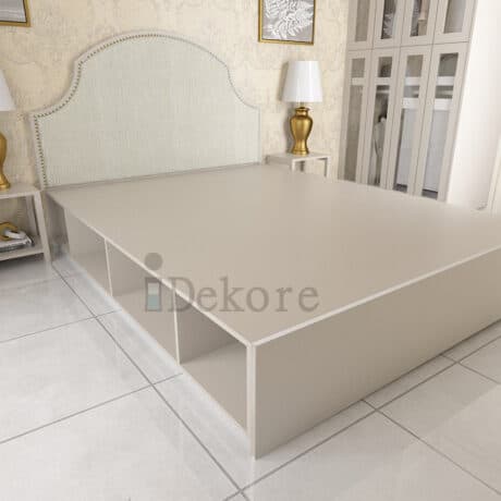 Keira Bed Platform - Taupe