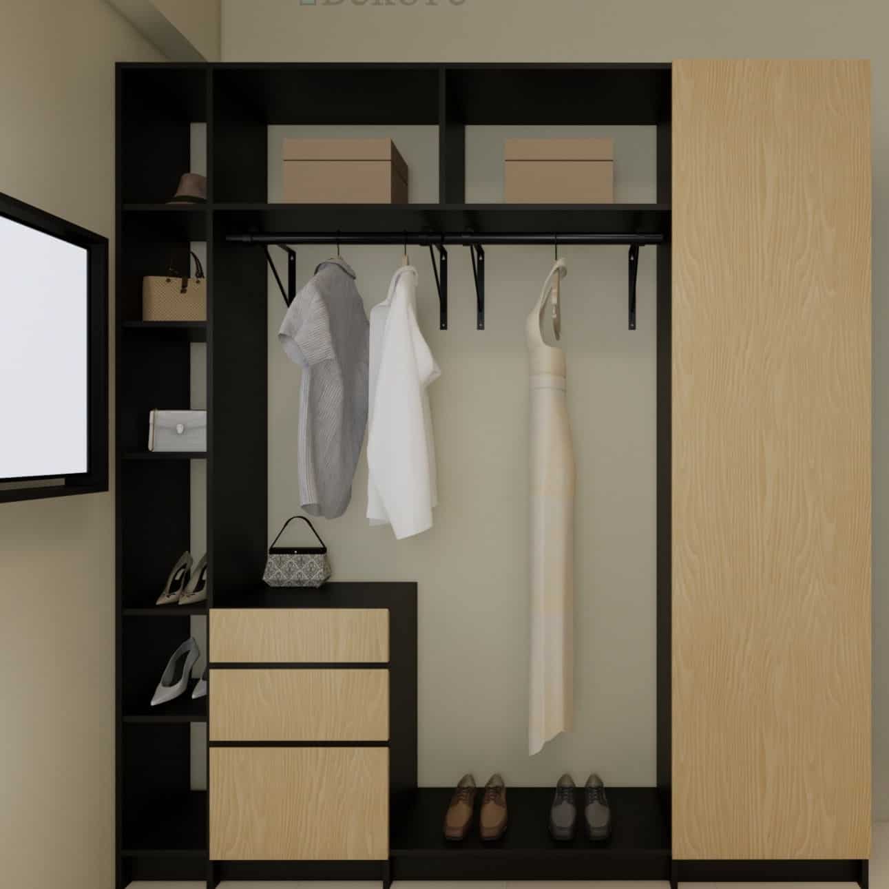 Open Cabinet at Master Bedroom