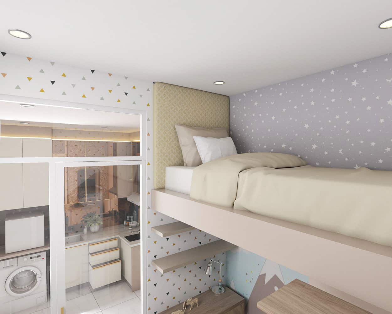 Bed Platform _ Headboard Kidsroom