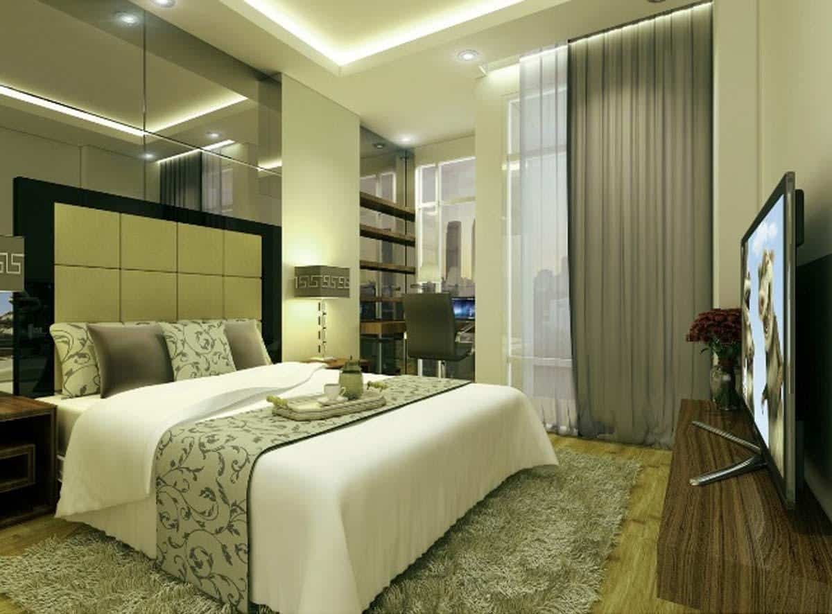 furnitur yang berkualitas di desain apartemen kamar mewah