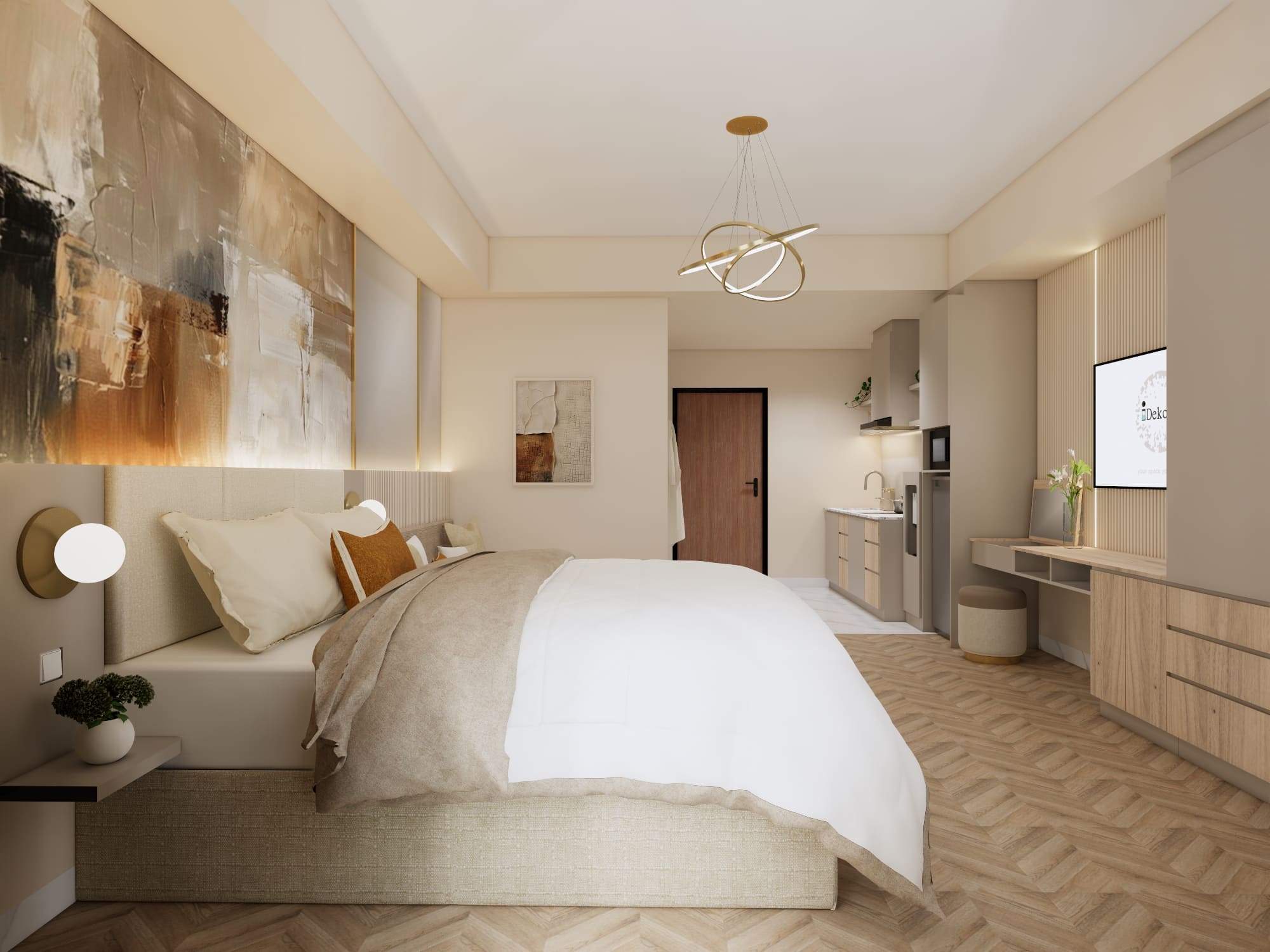 Asthana Kemang - Studio - side bed