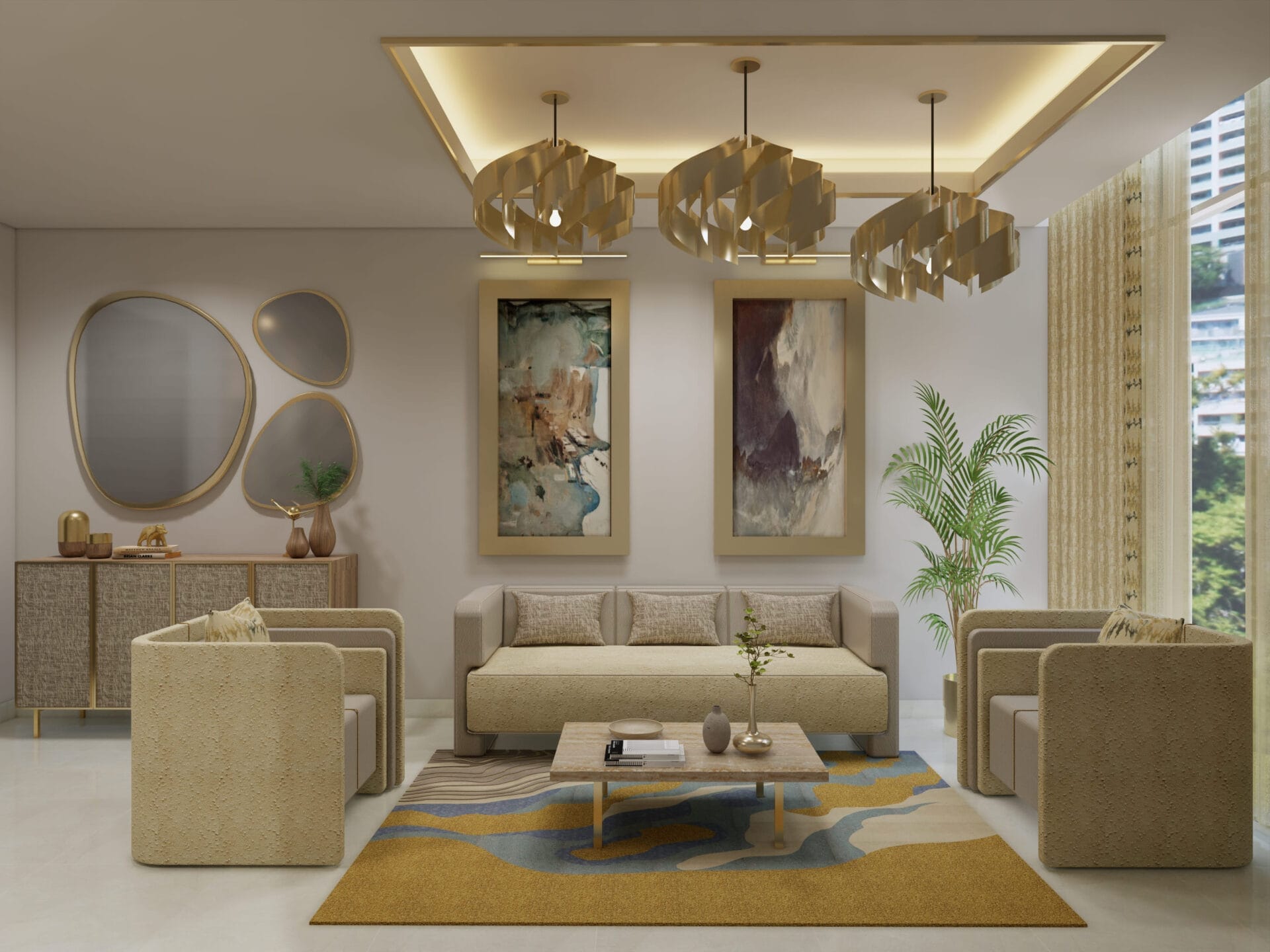 Teh Lancaster - 3BR - sofa