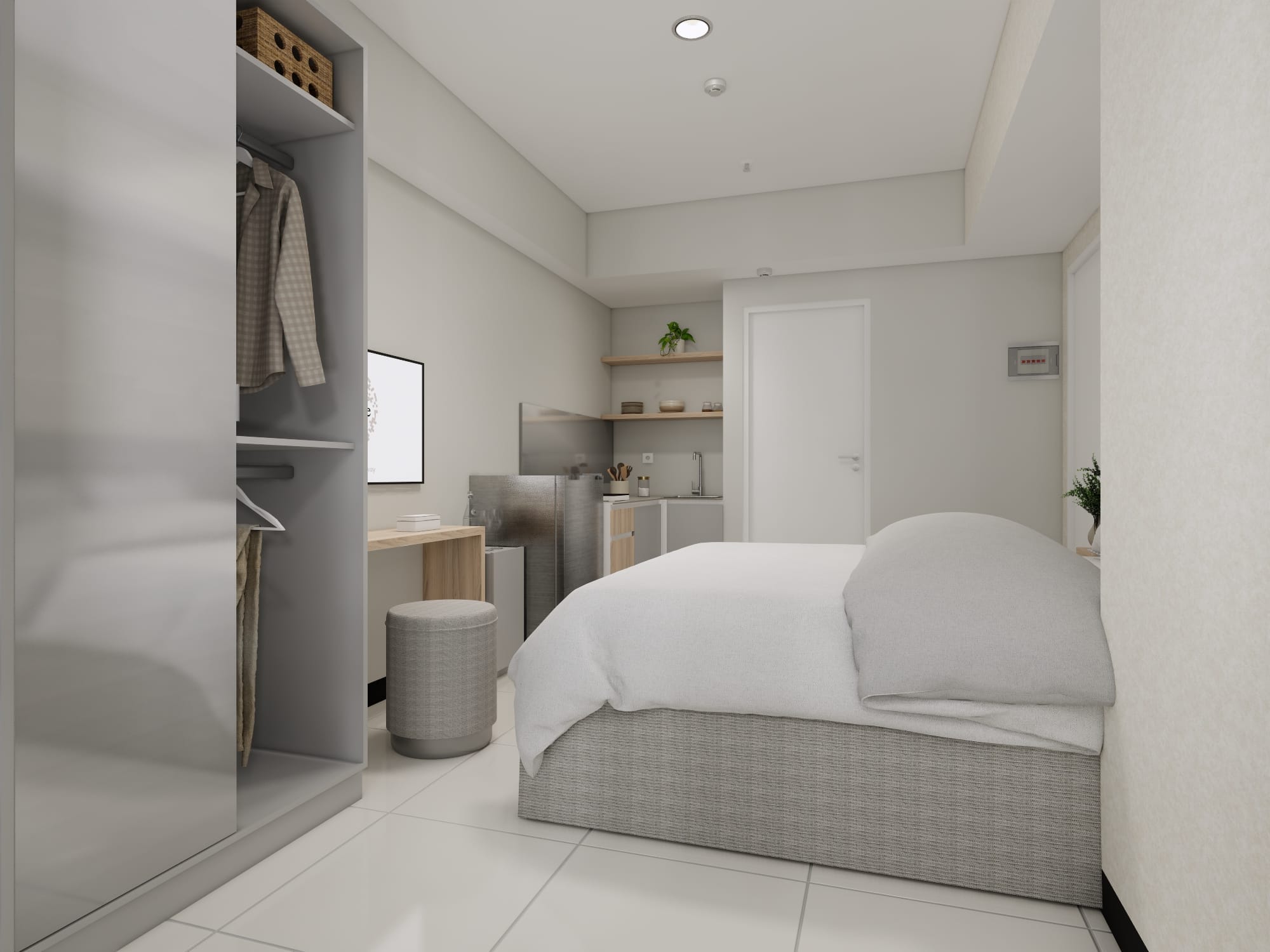 Westown View - Studio - Desain 3 - bed side