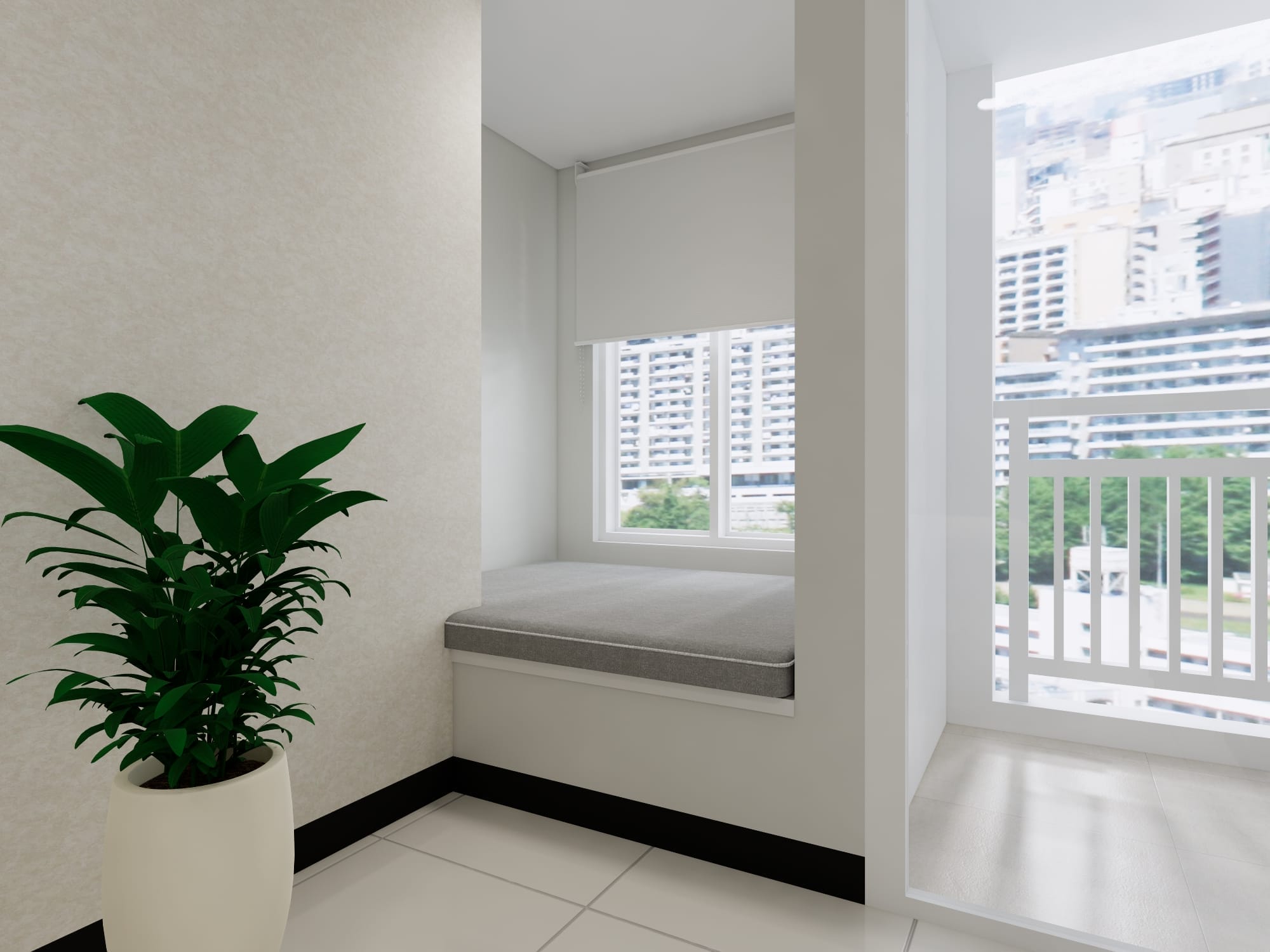 Westown View - Studio - Desain 3 - window seating