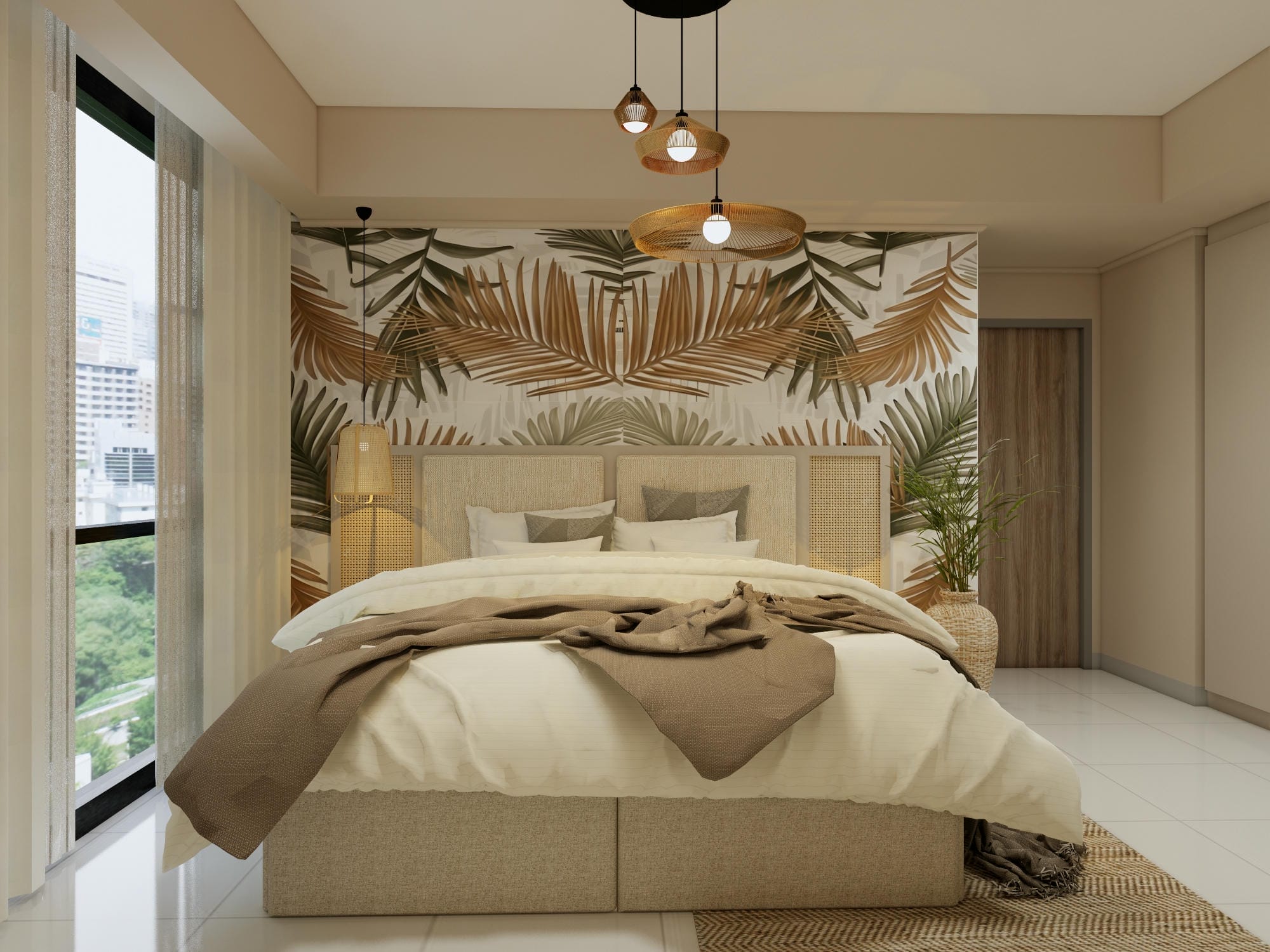 Menara Jakarta - 2BR - MBR bed front