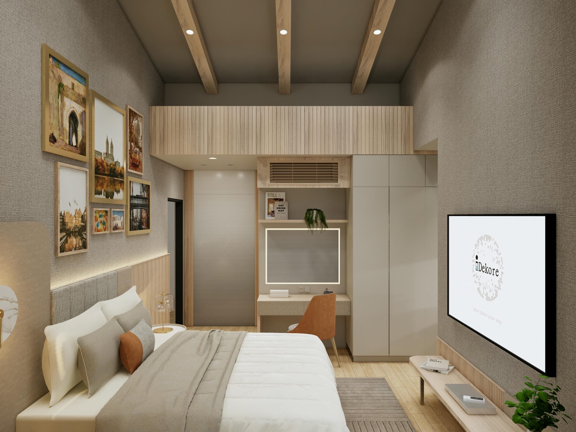 Amega Westparc - 3BR - Pool Series - MBR-BED SIDE CEILLING