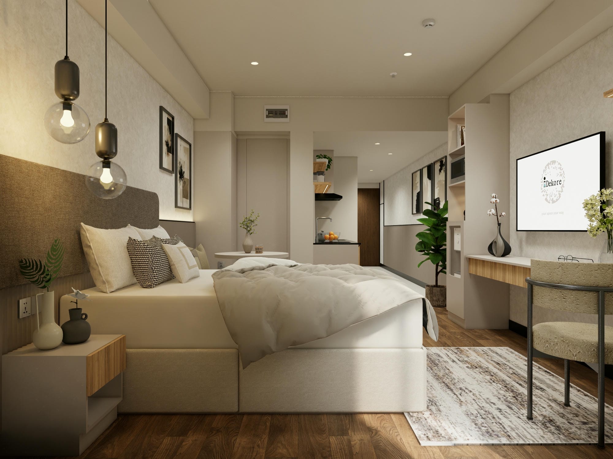 Branz Mega Kuningan - Studio - Desain 1 - BED SIDE