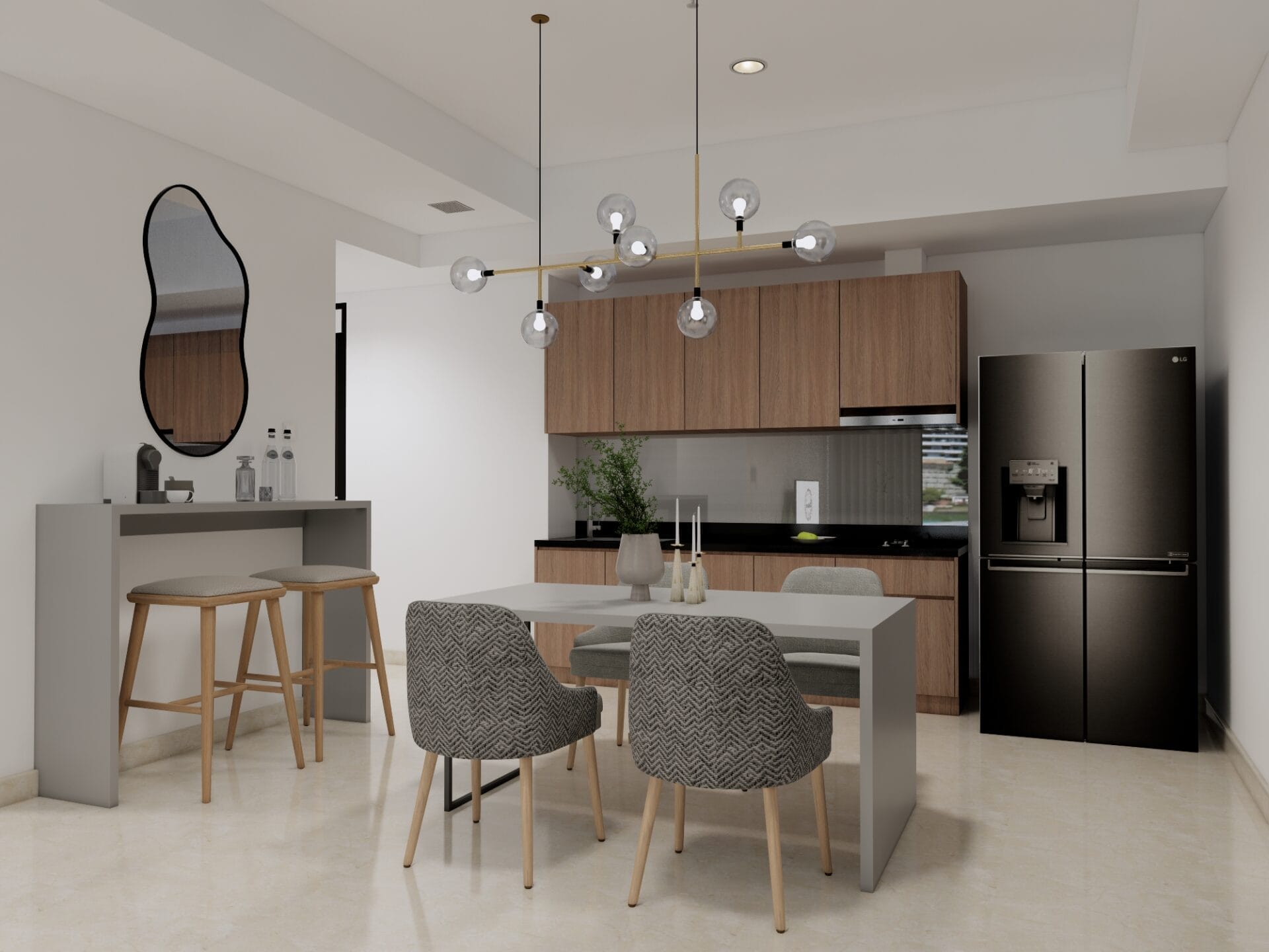 Wang Residence - 3BR - Desain 1 - DINING AREA 1