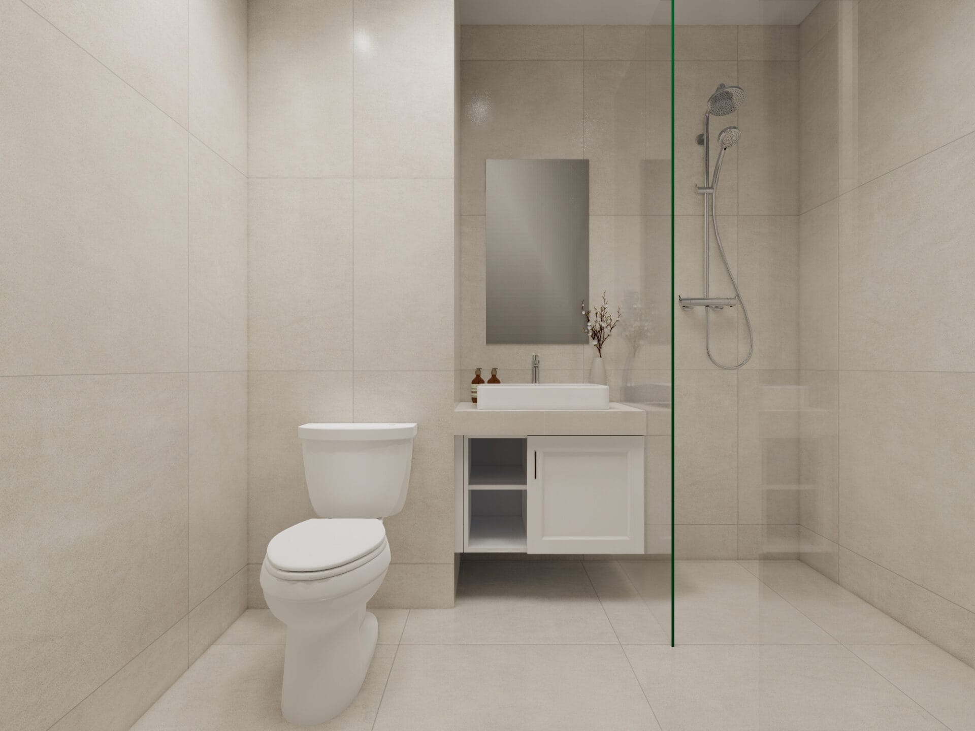 The Rosebay - 2BR - Desain 5 - E201 - BATH MBR