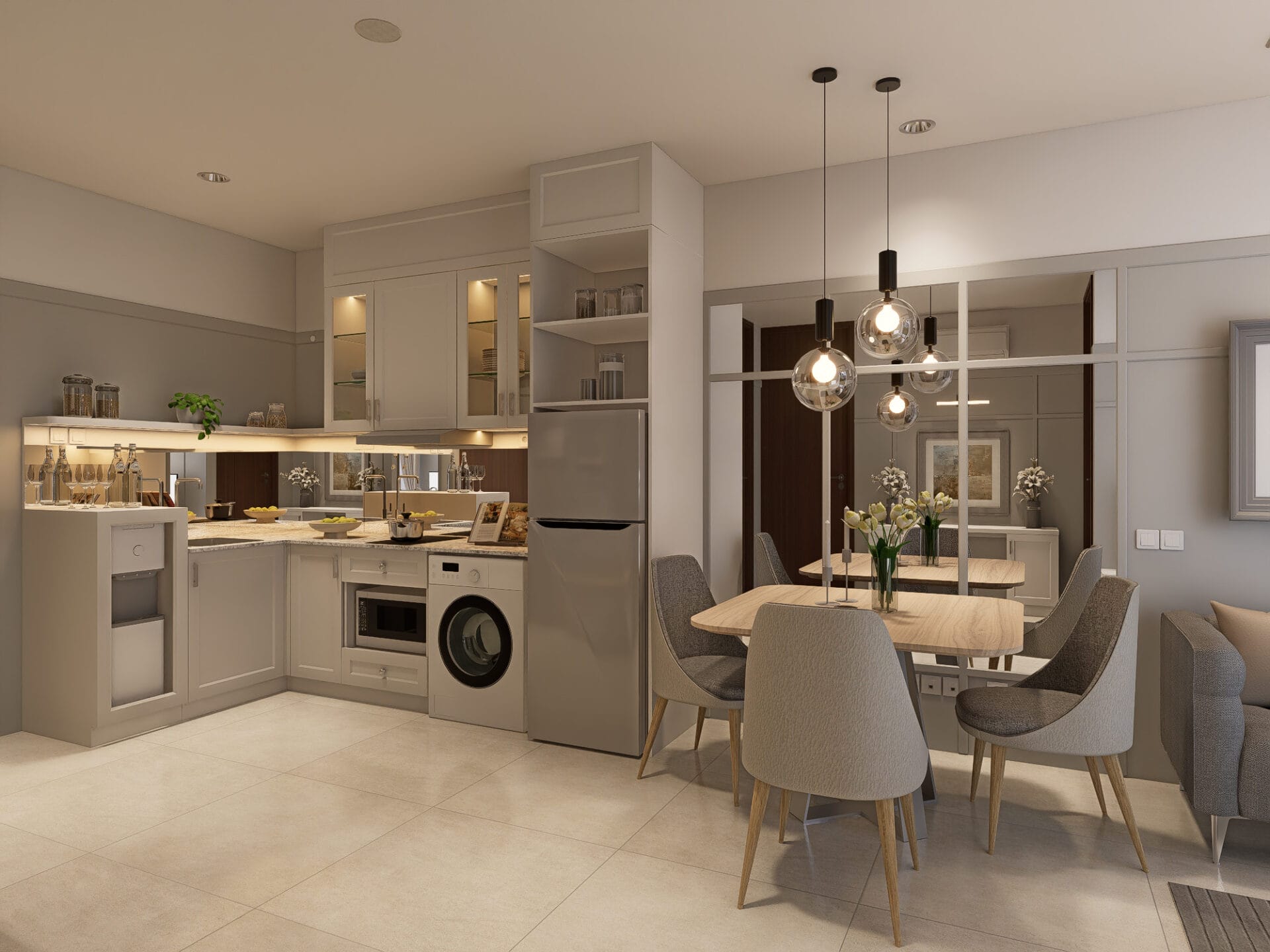 The Rosebay - 2BR - Desain 5 - E201 - DINING KITCHEN