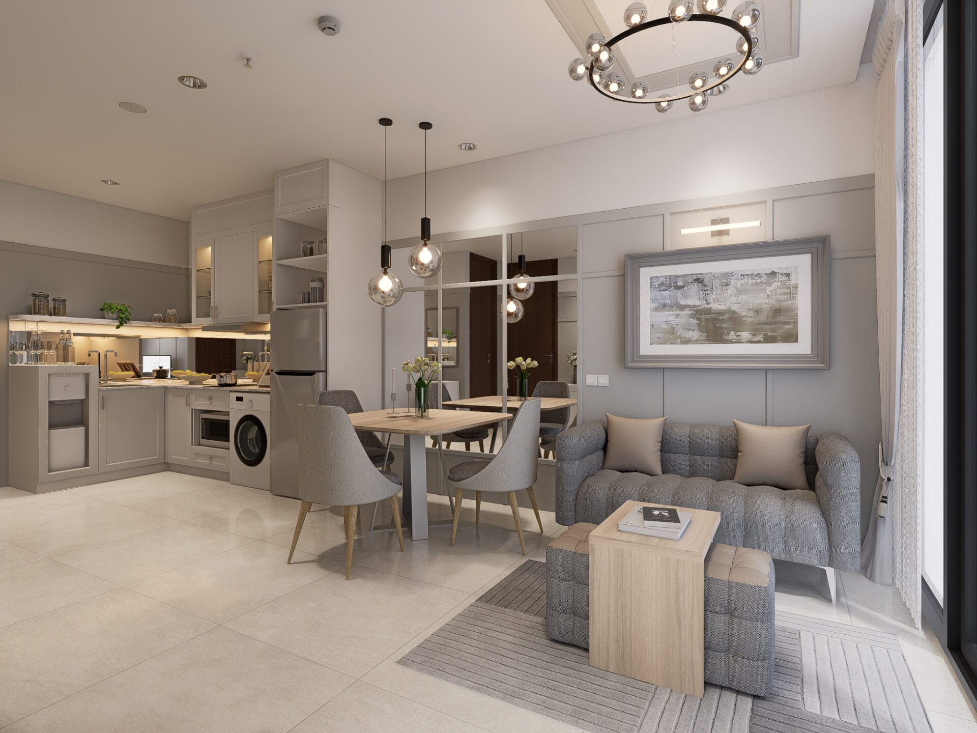 The Rosebay - 2BR - Desain 5 - E201 - LIVING 1