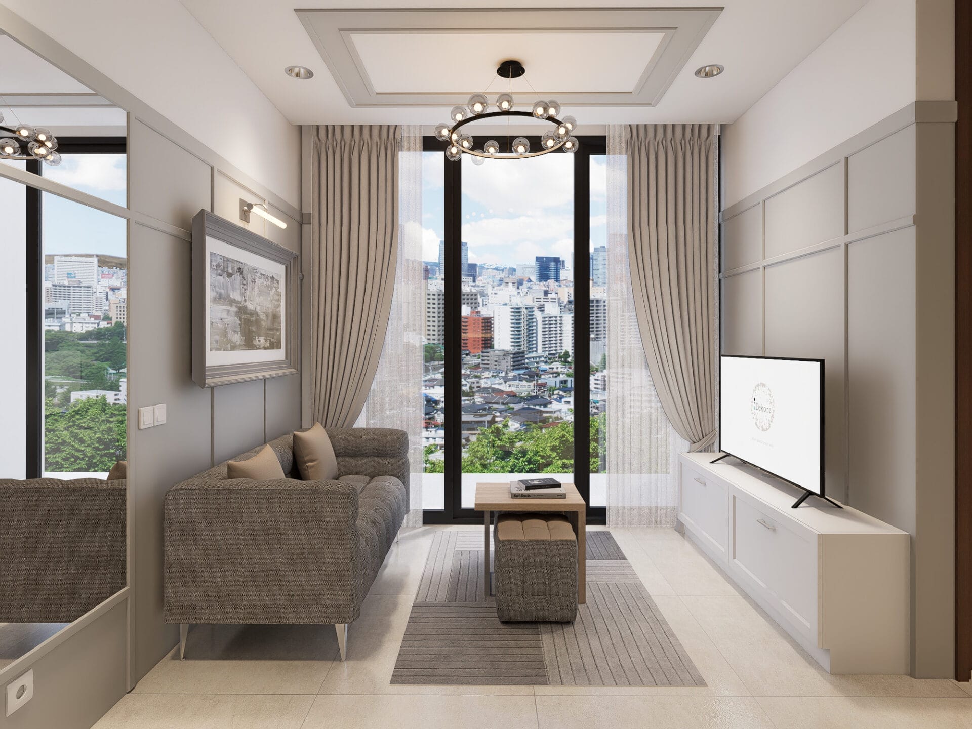 The Rosebay - 2BR - Desain 5 - E201 - LIVING