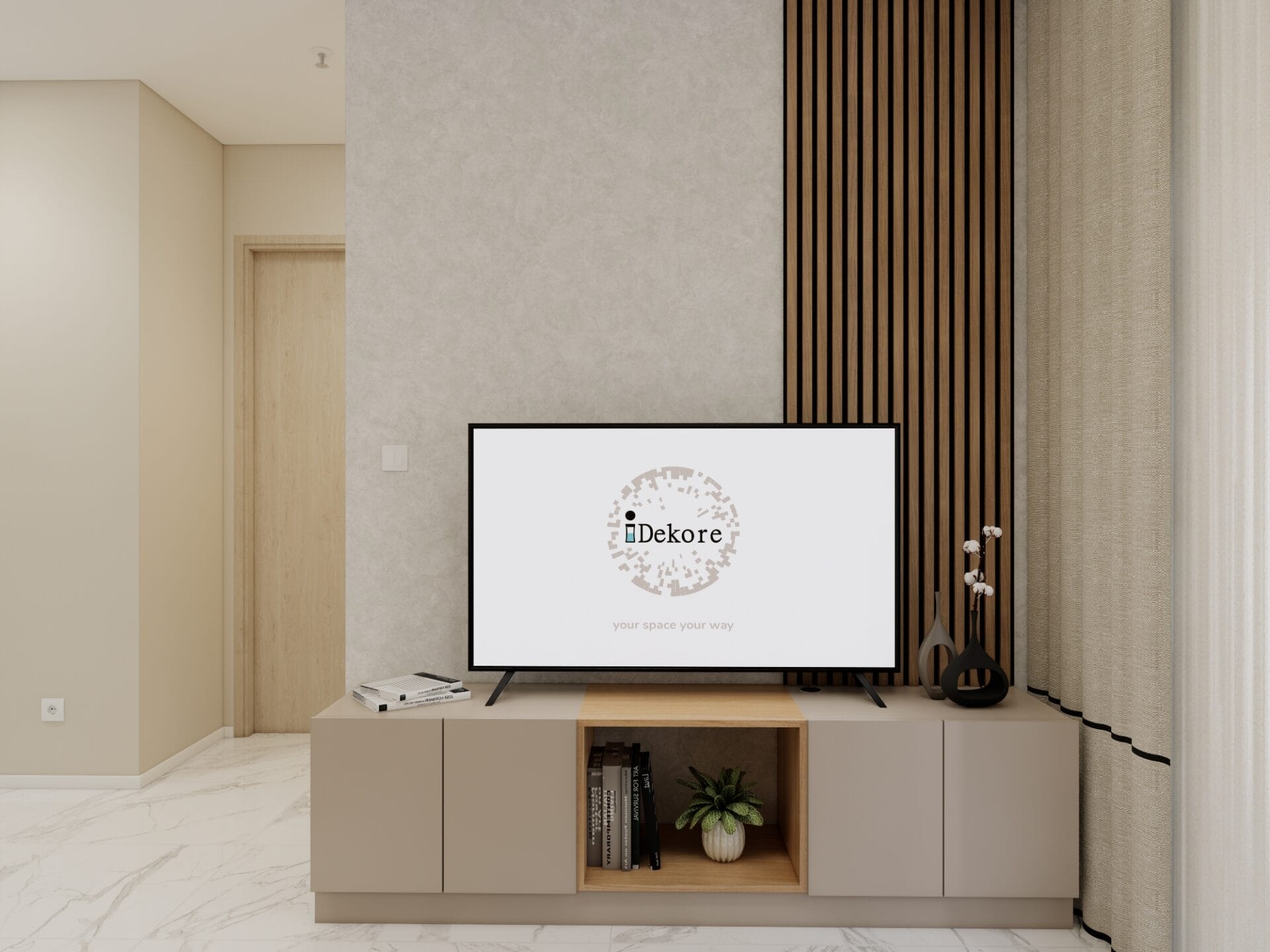 SQ Residence - 1BR + Studio - Desain 2 - TV CAB