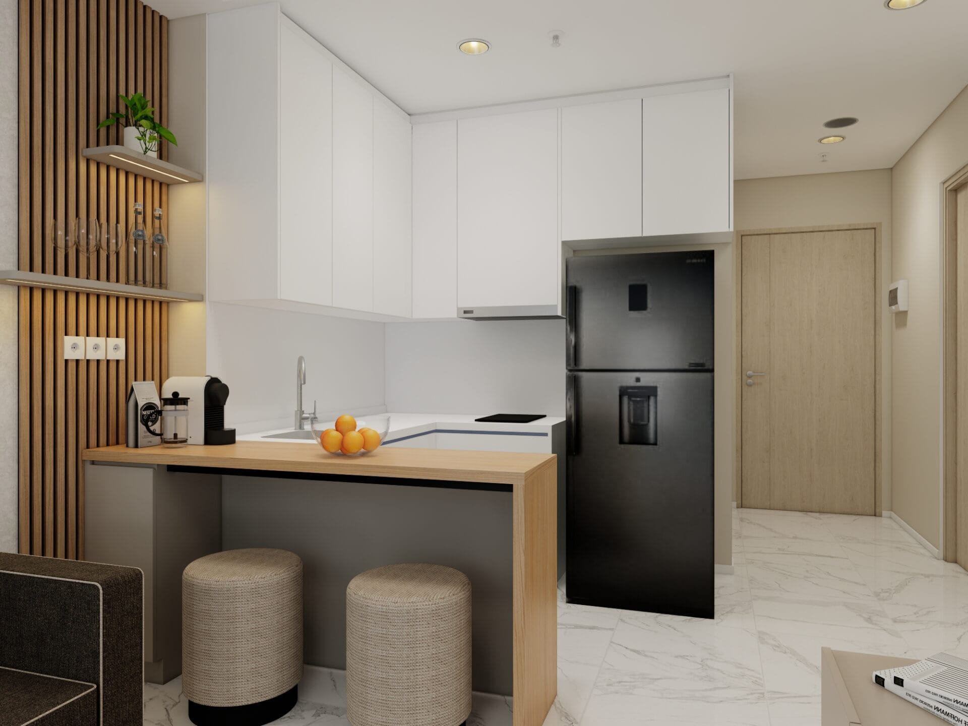 SQ Residence - 1BR + Studio - Desain 2 - kitchen