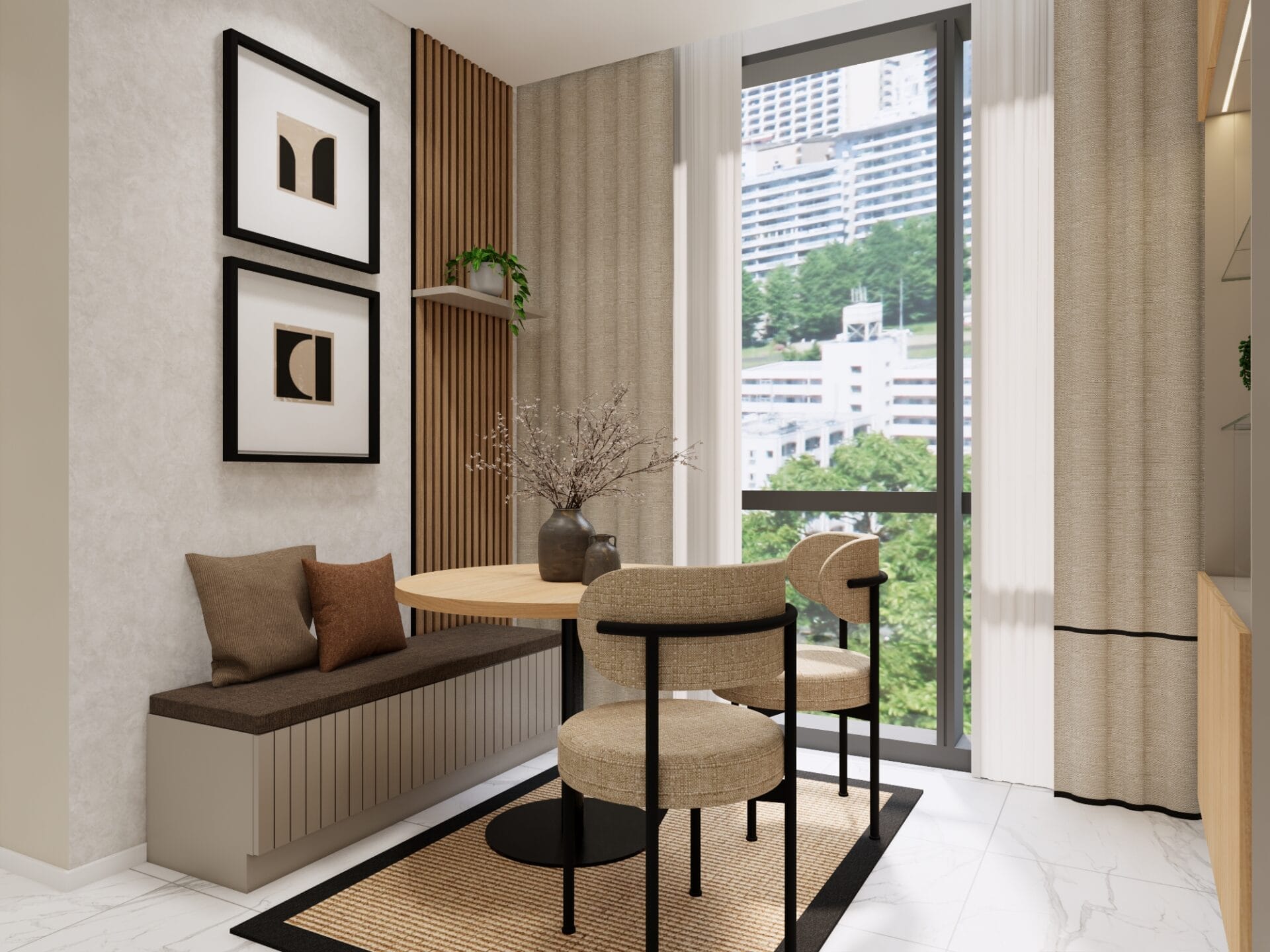 SQ Residence - 2BR - Desain 1 - DINING AREA 1