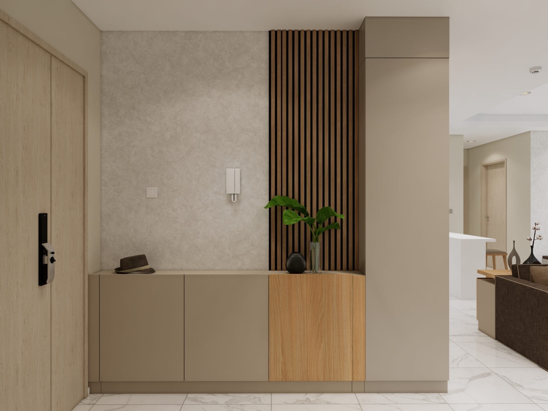 SQ Residence - 2BR - Desain 1 - ENTRANCE