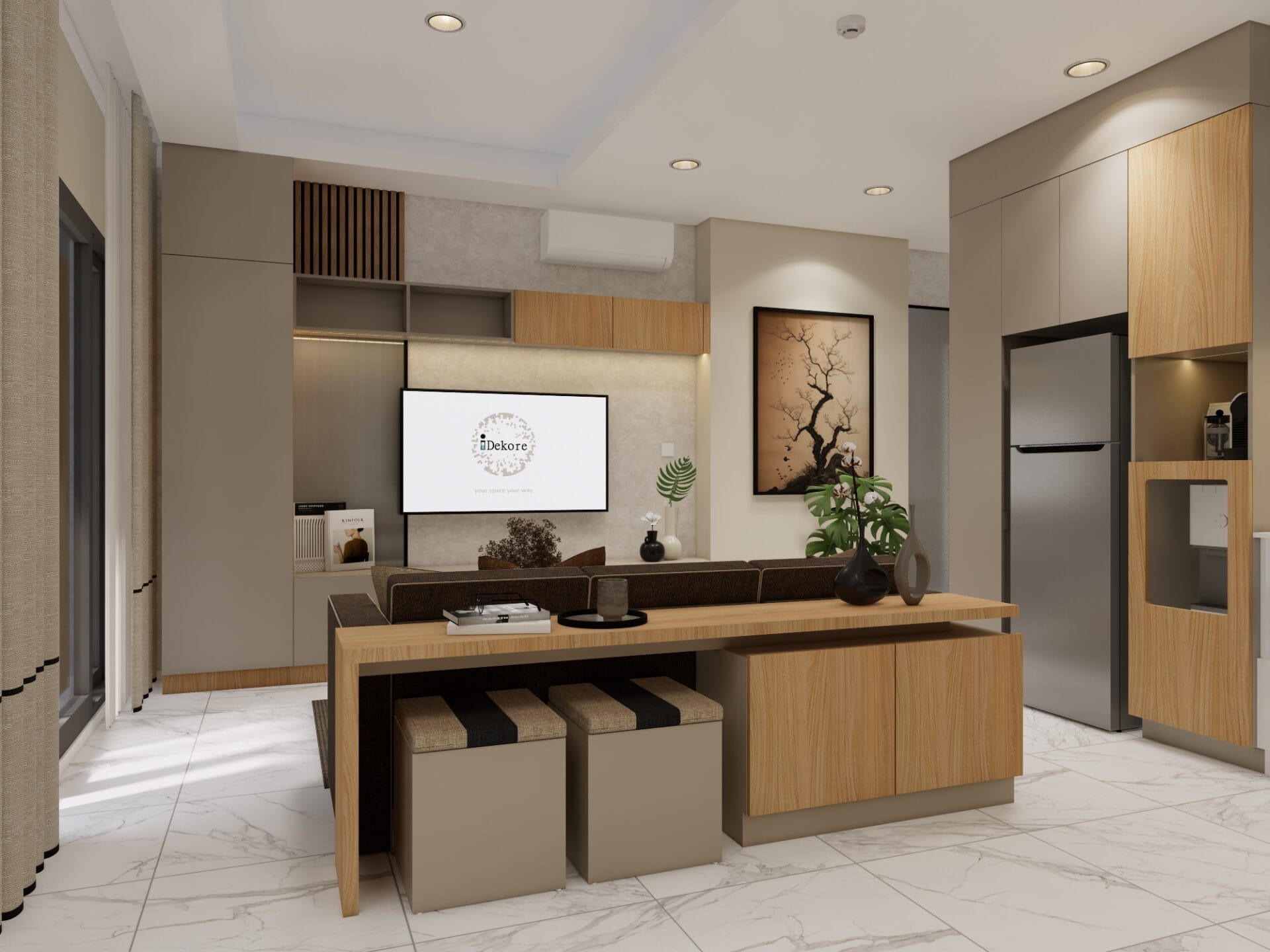 SQ Residence - 2BR - Desain 1 - LIVING 1