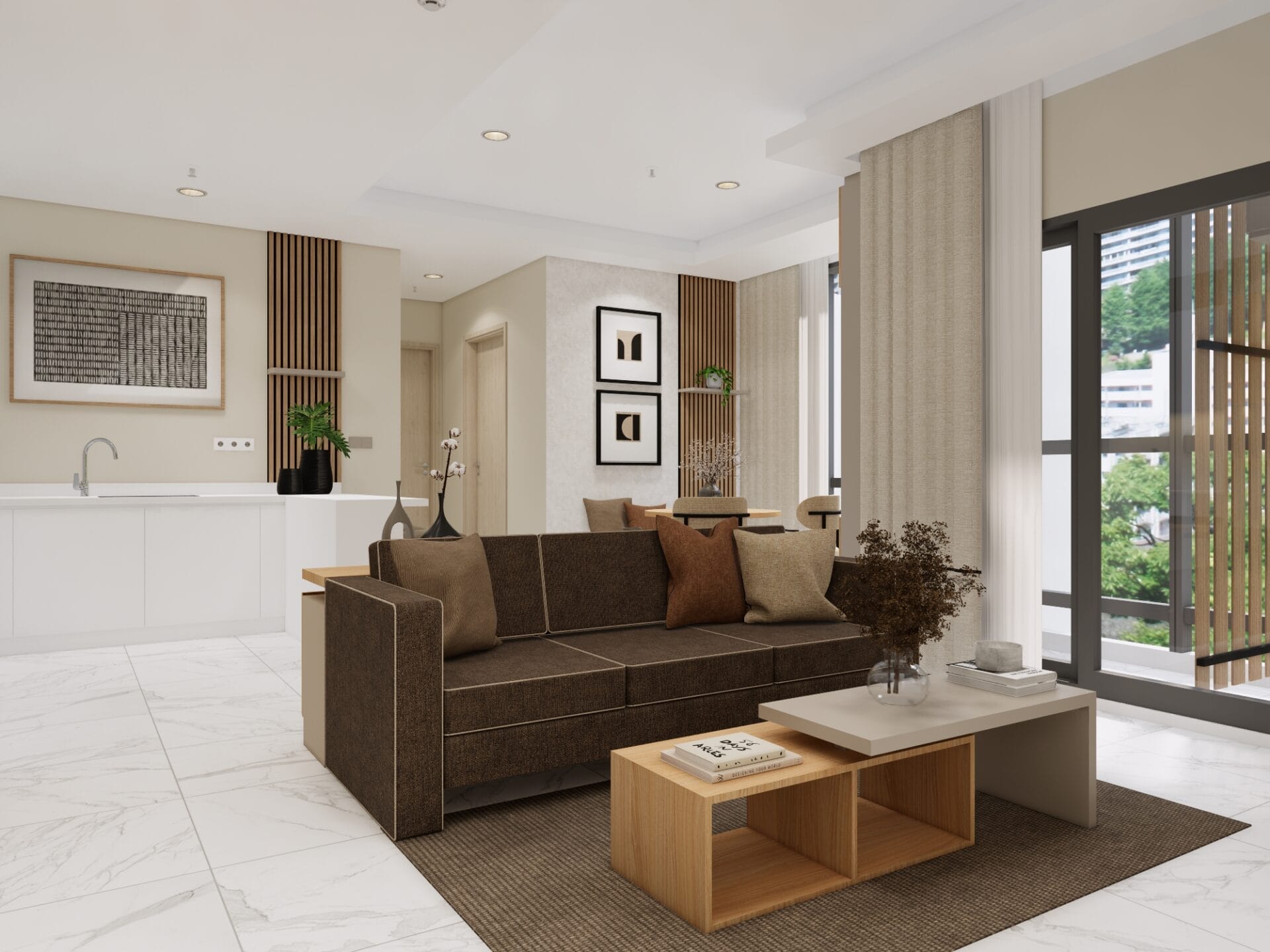 SQ Residence - 2BR - Desain 1 - LIVING 2