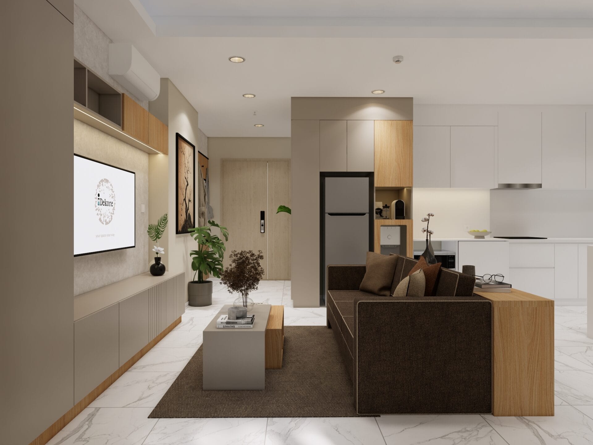 SQ Residence - 2BR - Desain 1 - LIVING SIDE