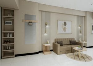 Anderson - 2BR - Desain 3 - SHOE RACK SOFA DC